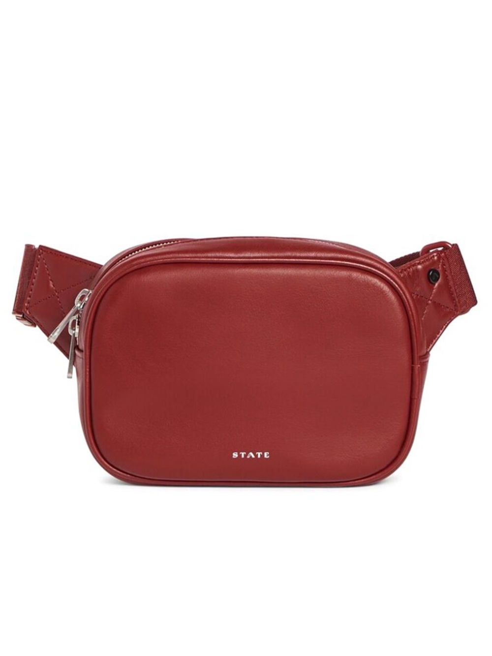STATE Red Leather Belt Bag Fanny Pack 100% Cowhide